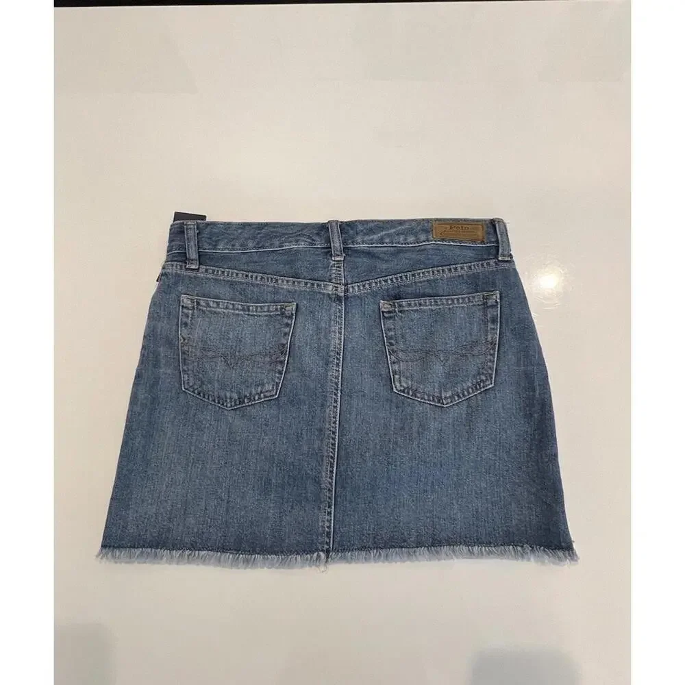 NWT POLO RALPH LAUREN BIG GIRLS DENIM Spring I Blue SKIRT Size 16